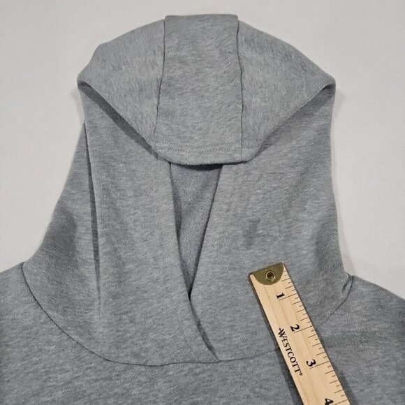Under Armour Project Rock Womens Size M Loose Gray Fleece Crop Hoodie Sweatshirt - Picture 3 of 10